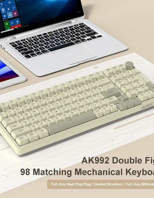 Load image into Gallery viewer, AK992 Wired Mechanical Keyboard 98-Key Full Layout Hot-Swap USB Gaming Keyboard Multimedia Key Knob for Desktop PC Laptop
