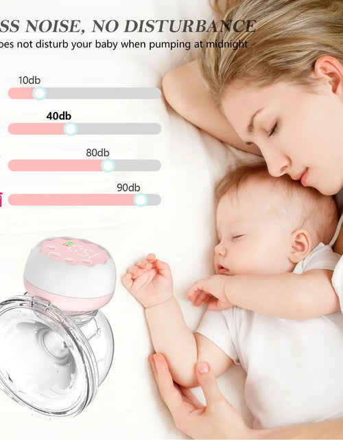 Load image into Gallery viewer, Electric Breast Pump,  Wearable Breast Pump, Hands-Free Breast Pumps with 3 Modes, 9 Levels, Pink
