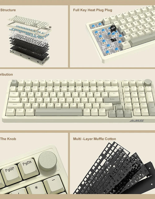 Load image into Gallery viewer, AK992 Wired Mechanical Keyboard 98-Key Full Layout Hot-Swap USB Gaming Keyboard Multimedia Key Knob for Desktop PC Laptop
